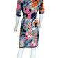 BCBGMAXAZRIA Multi-colored Silk Print Dress Size 6