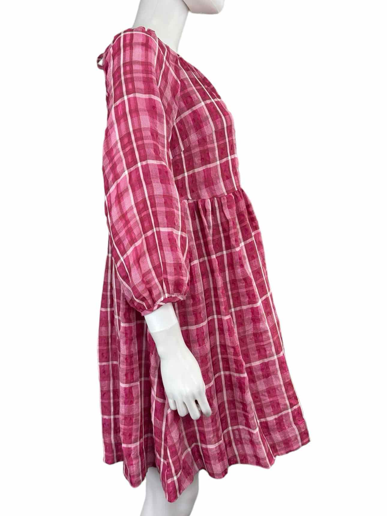 Madewell NWT Pink Plaid Mini Dress Size XS