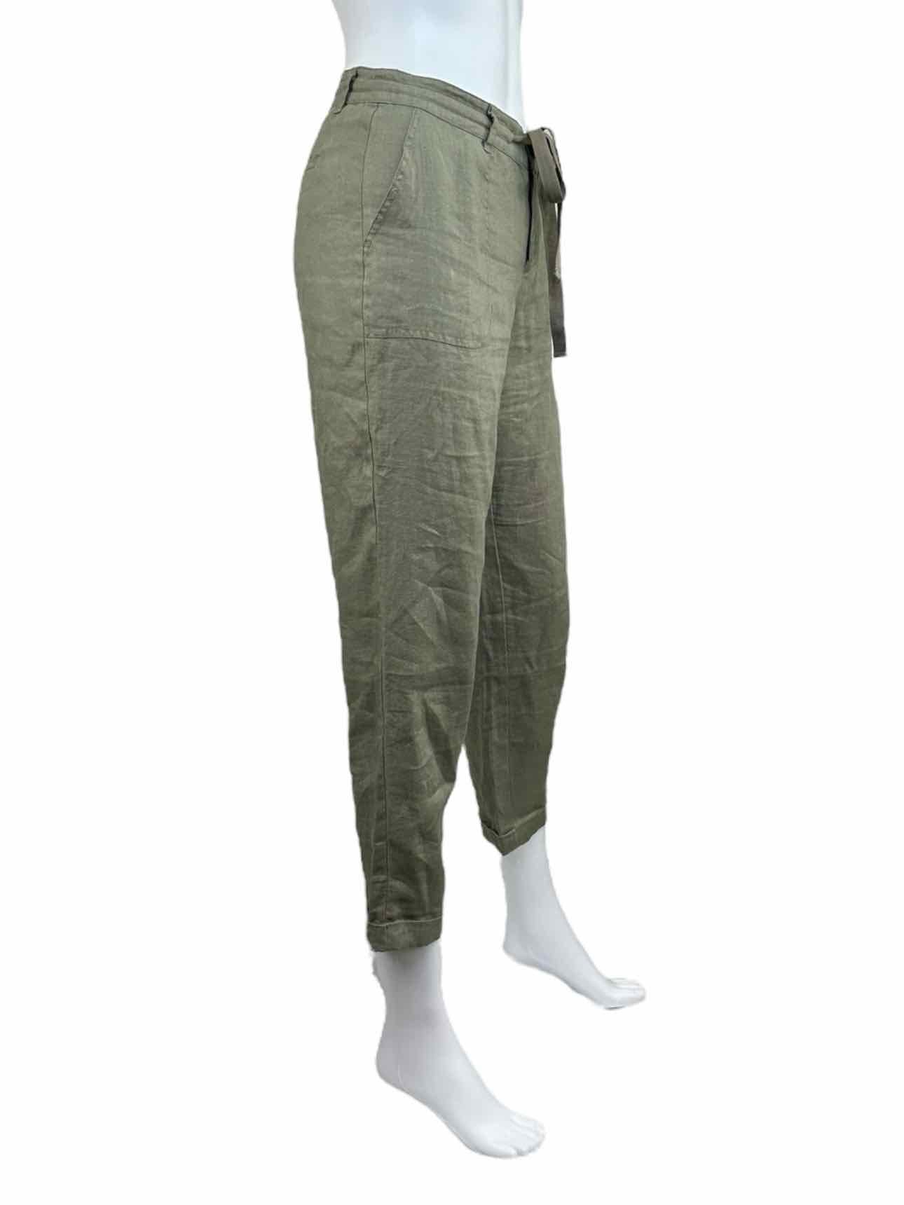 BARNEYS NEW YORK Olive LinenPants Size 2