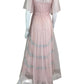 LOVE SHACK FANCY Pink Sheer Maxi Dress With Bow Size 0