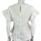 ENGLISH FACTORY NWT White Cotton Ruffle Blouse Size S