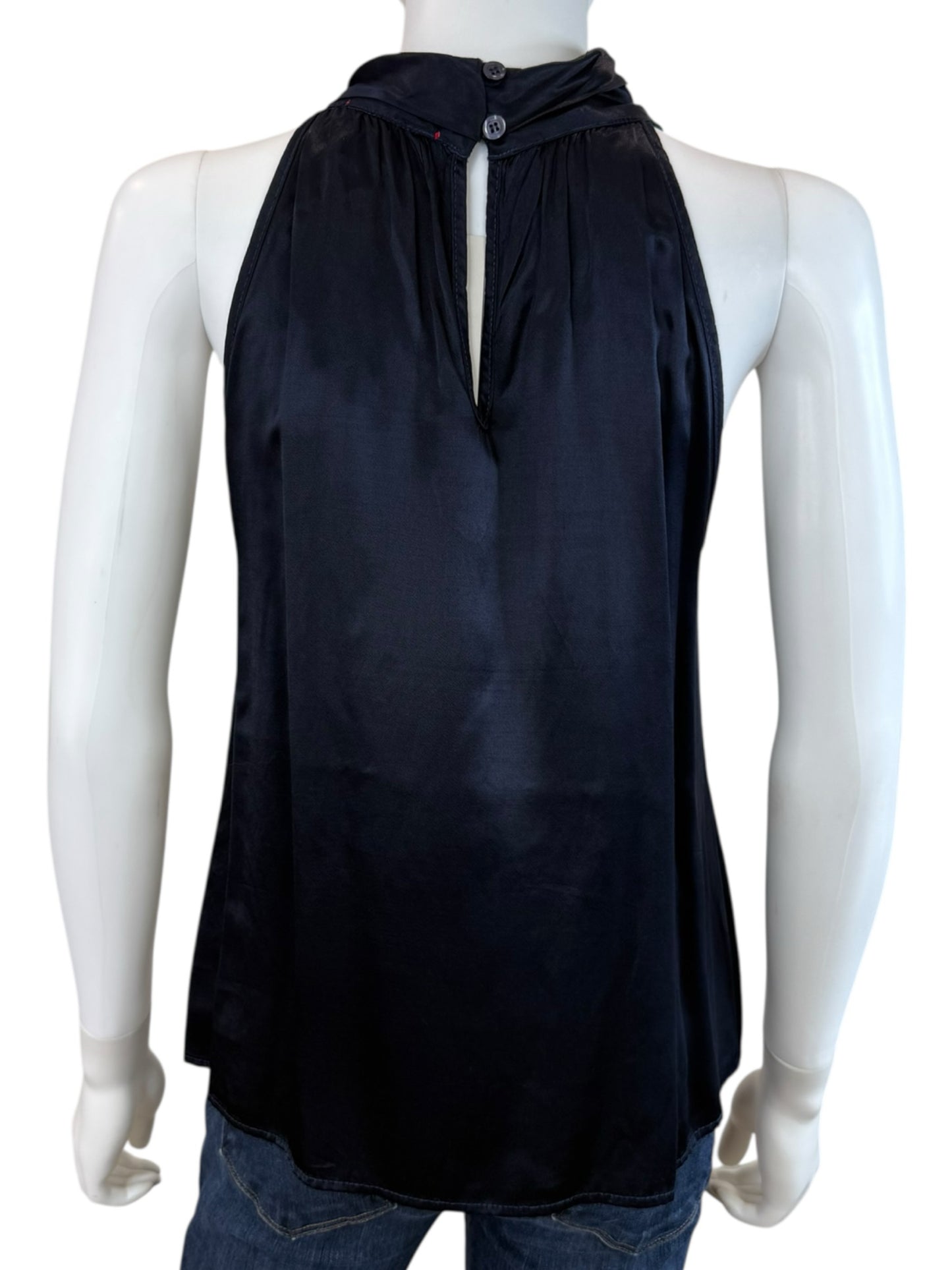 STARKx NWT Blue Satin Riley Blouse Size S