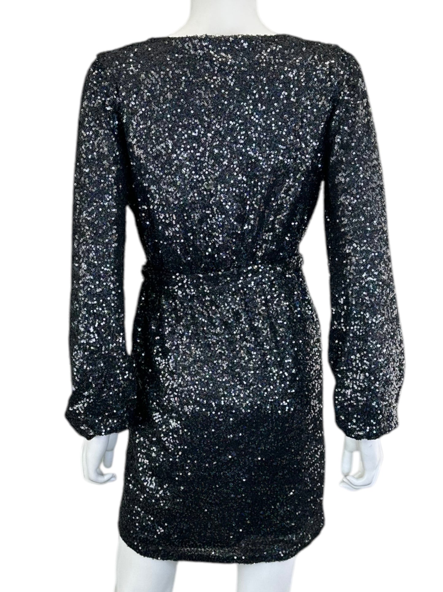 LOFT NWT Black Sequin Mini Cocktail Dress Size 0