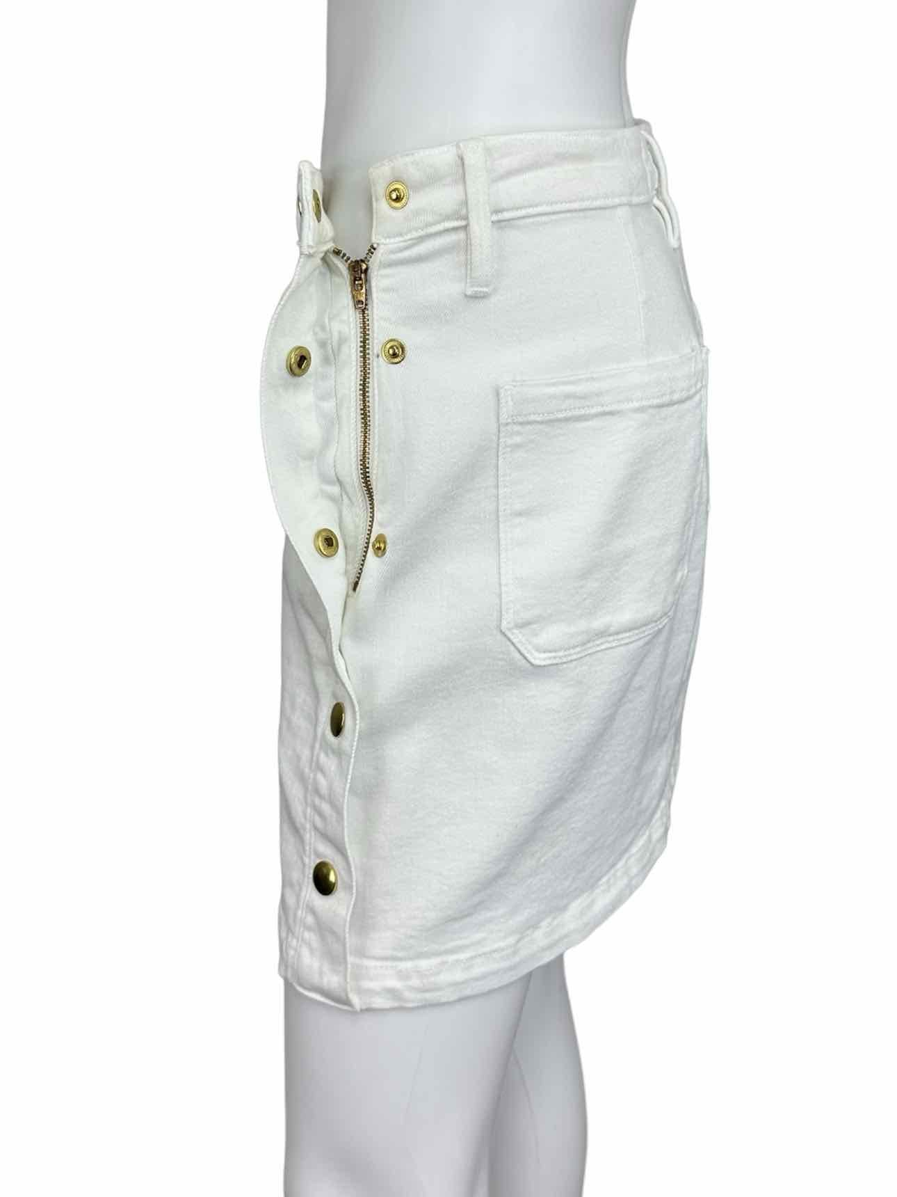 FRAME White Denim Mini Skirt Size 27