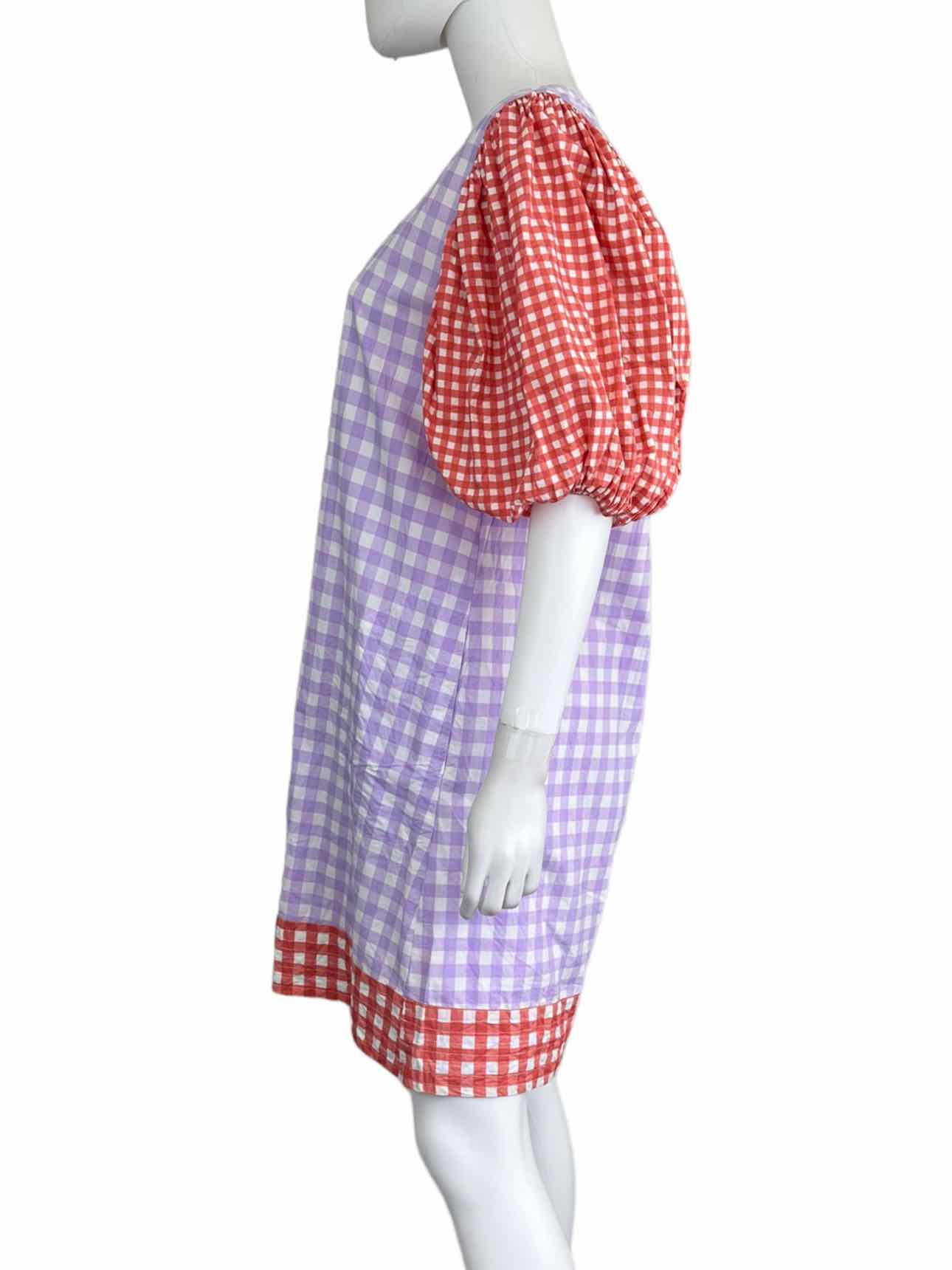 OLIPHANT Gingham Print Casual Dress Size L