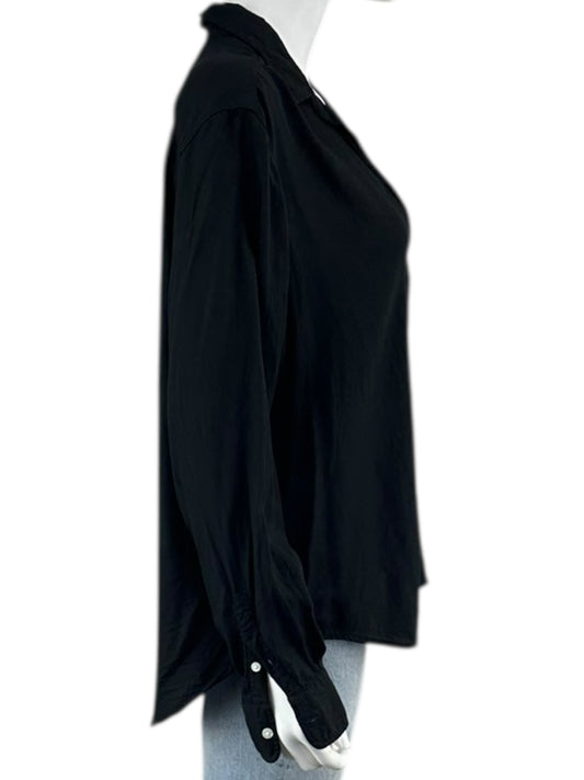 Frank & Eileen Black Button-Down Shirt Size M