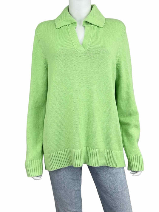 Talbots NWT Green 100% Cotton Sweater Size L