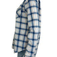 PAIGE 100% Cotton Blue Plaid Button-Down Size M