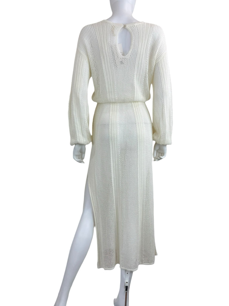 Spell Ivory Open-Knit Maxi Dress Size XS