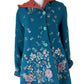 IVKO Teal Embroidered Boiled Wool Jacket Size 40