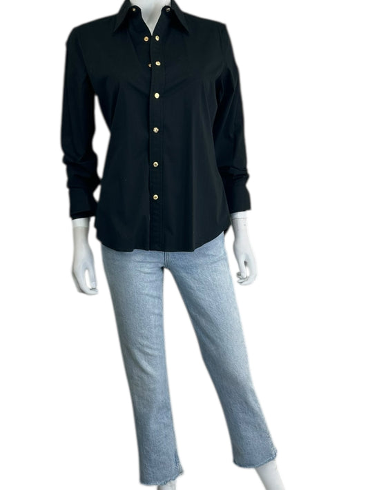 Ralph Lauren Black Button down Size M