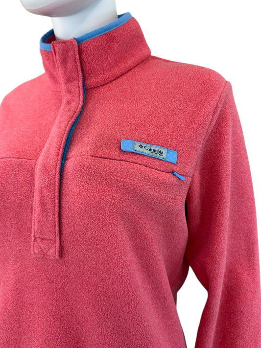 columbia Pink PFG Harborside Fleece Pullover Jacket Size M