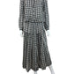 DOEN Black Gingham Check Skirt Set Size XS/S