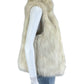 GIBSON LATIMER White Faux Fur Vest Size S