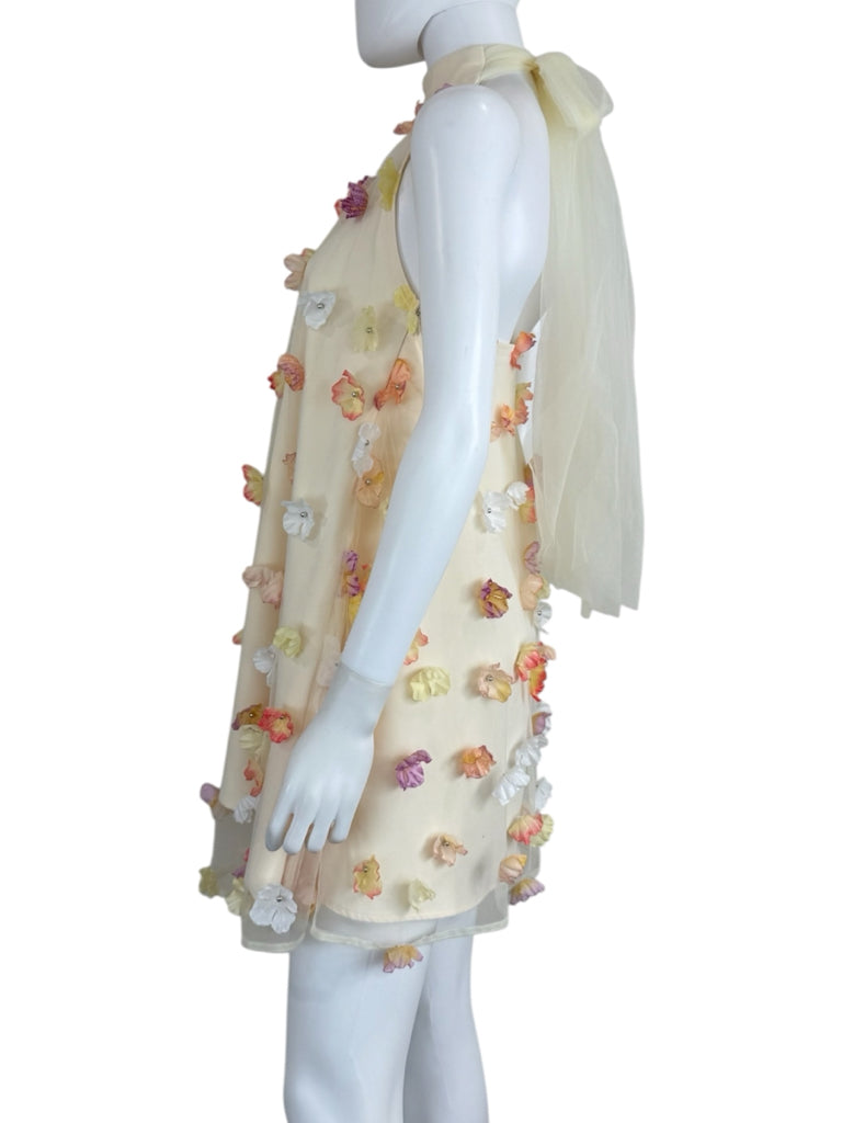 ELLIATT Peach Livia Trapeze Floral Mini Dress Size XS