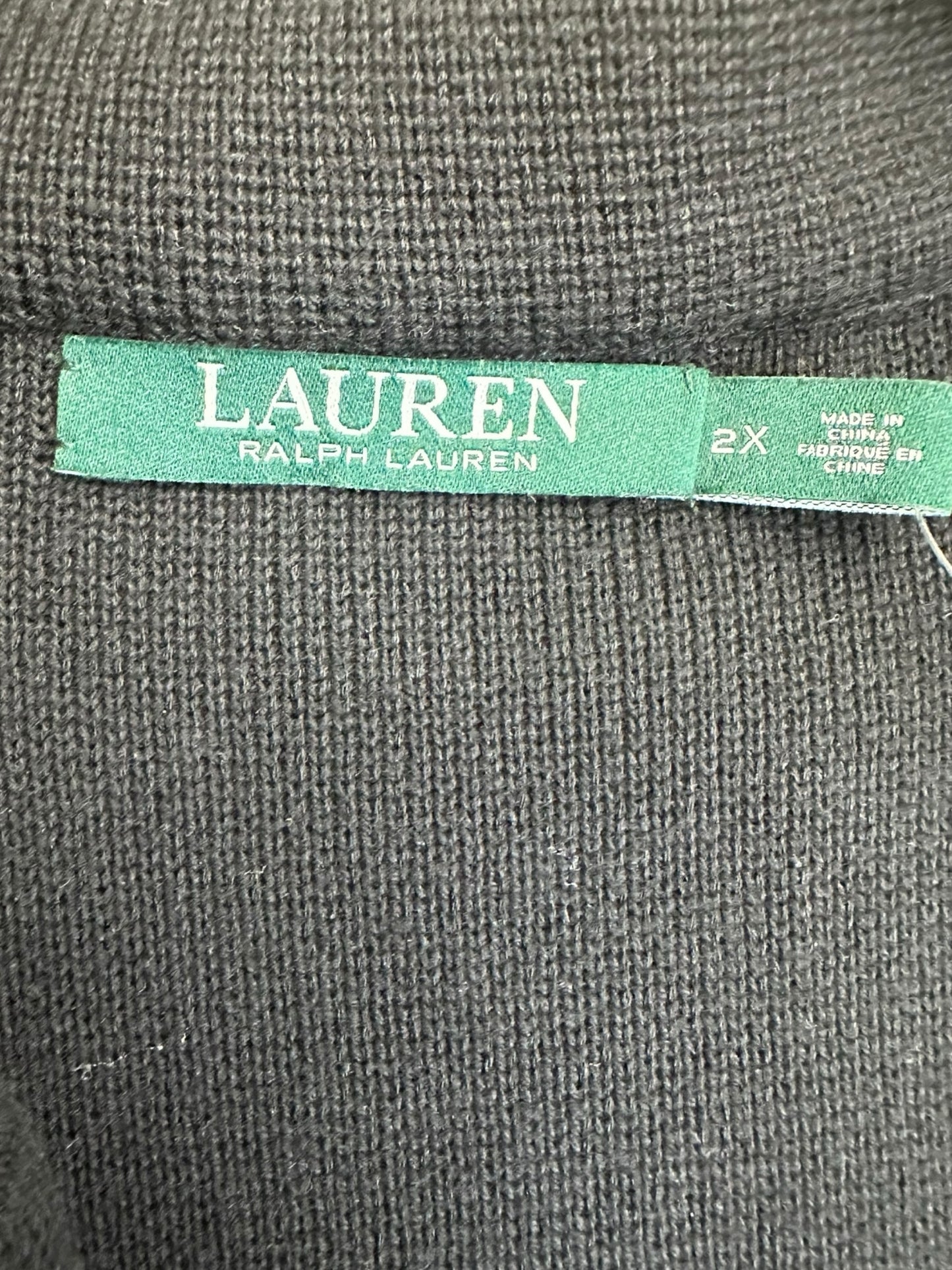 LAUREN Ralph Lauren Black Knit Jacket Size 2X