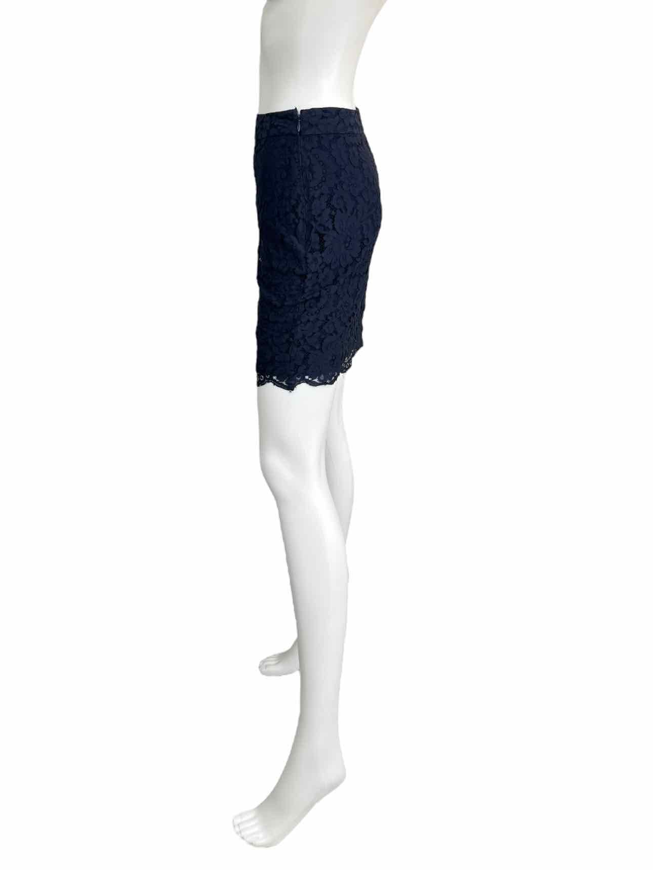 Massimo Dutti Navy Lace Pencil Skirt Size 26