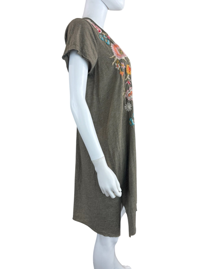 Johnny Was Olive Green Provence Tunic Dress Size M