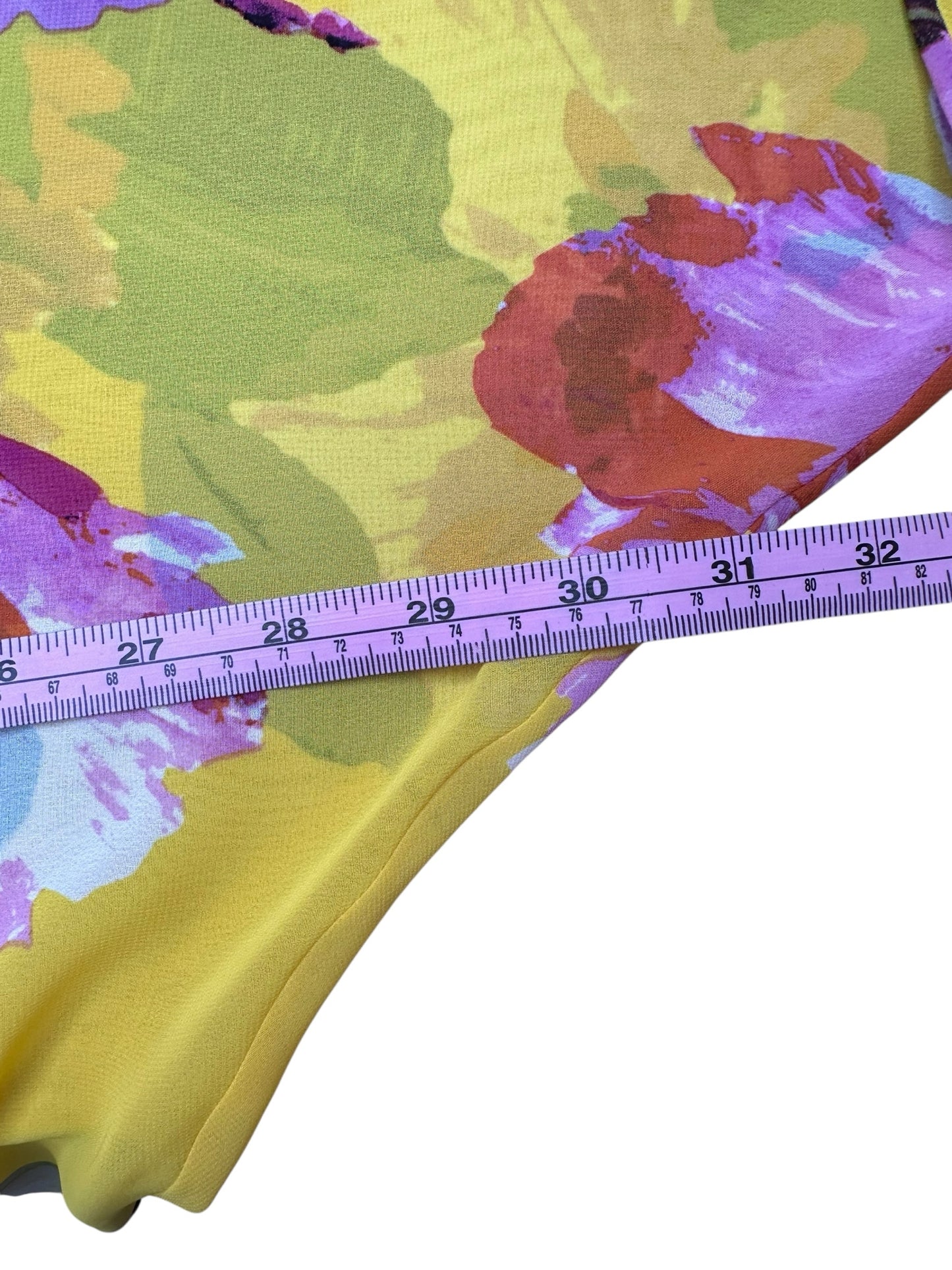 TRINA TURK Yellow Floral Shift Dress Size S