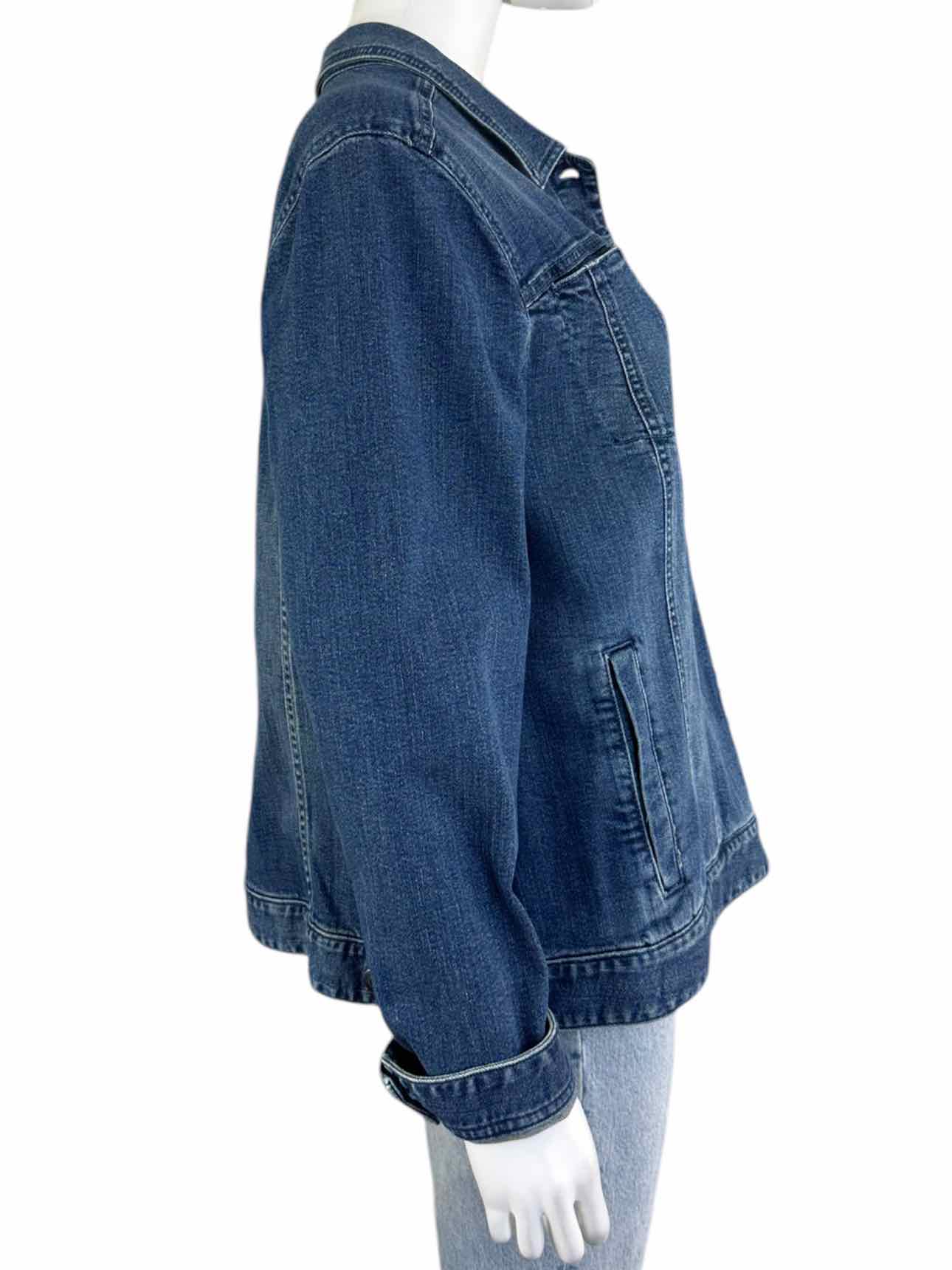 J. Jill Medium Wash Denim Jacket Size XL