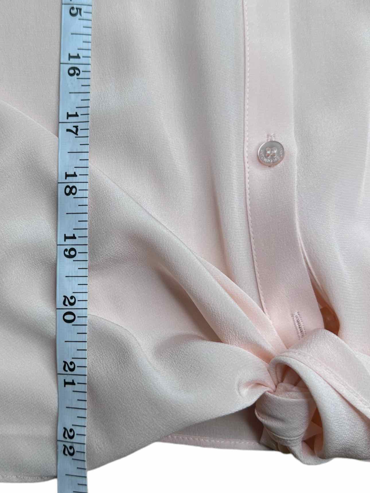 ANTONIO MELANI Pink 100% Silk Button-Down Blouse Size M