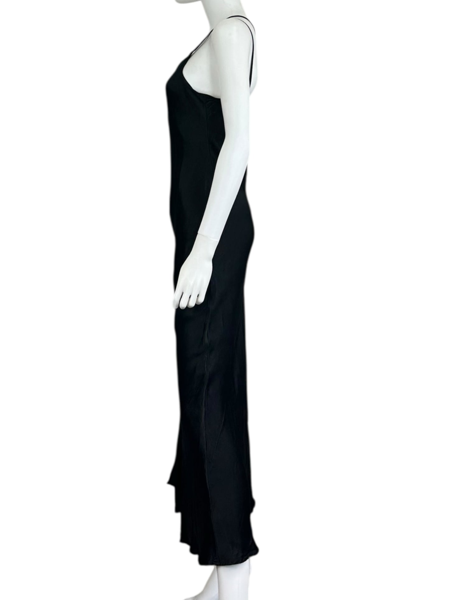 Bl^nk NWT Black Satan Slip Dress Size 6