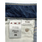 AMO "Babe" High Rise Cropped Slim Straight Jeans Size 25