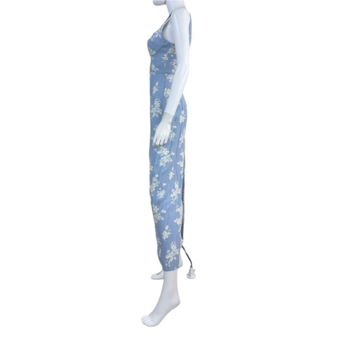 Reformation Blue Floral Print Reverie Maxi Dress Size 4