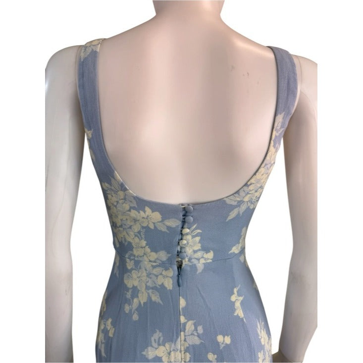 Reformation Blue Floral Print Reverie Maxi Dress Size 4