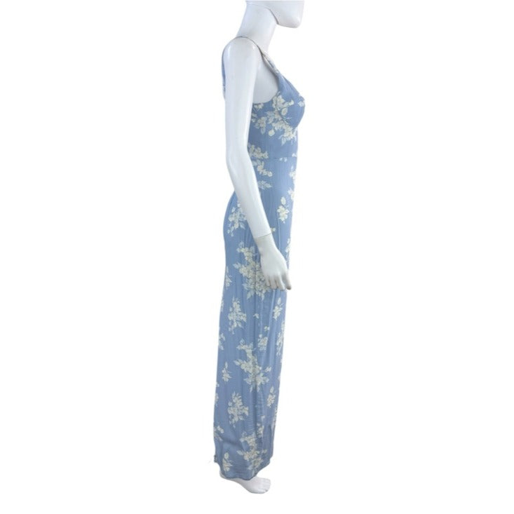 Reformation Blue Floral Print Reverie Maxi Dress Size 4