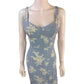 Reformation Blue Floral Print Reverie Maxi Dress Size 4