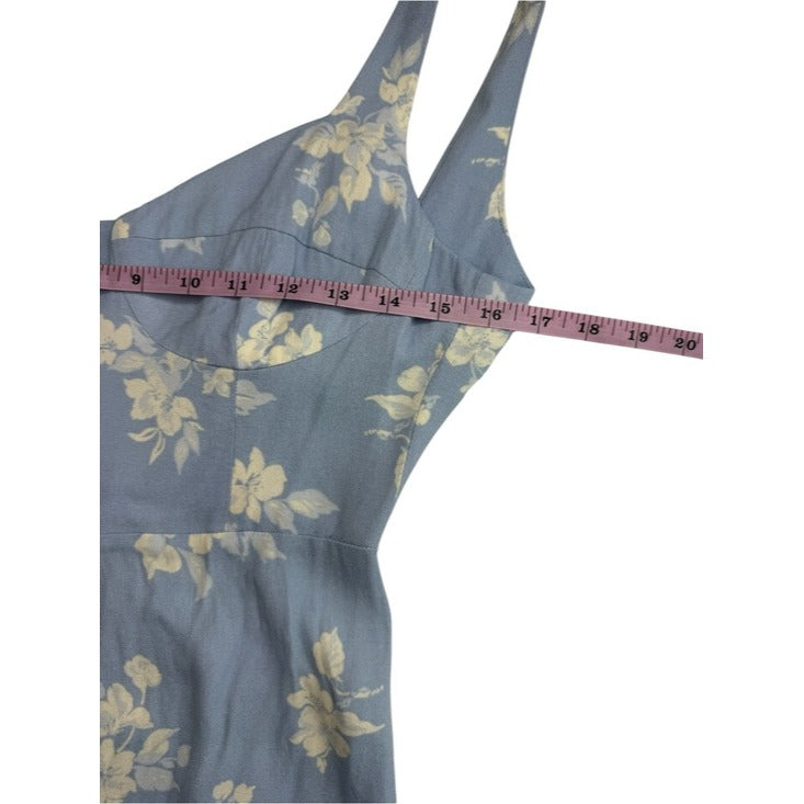 Reformation Blue Floral Print Reverie Maxi Dress Size 4