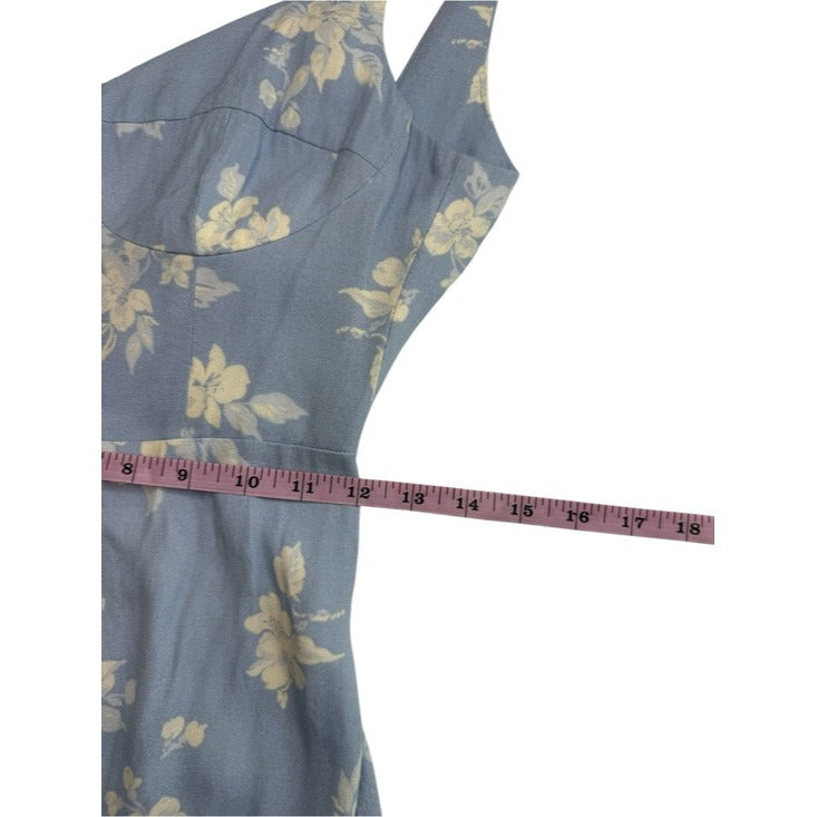 Reformation Blue Floral Print Reverie Maxi Dress Size 4