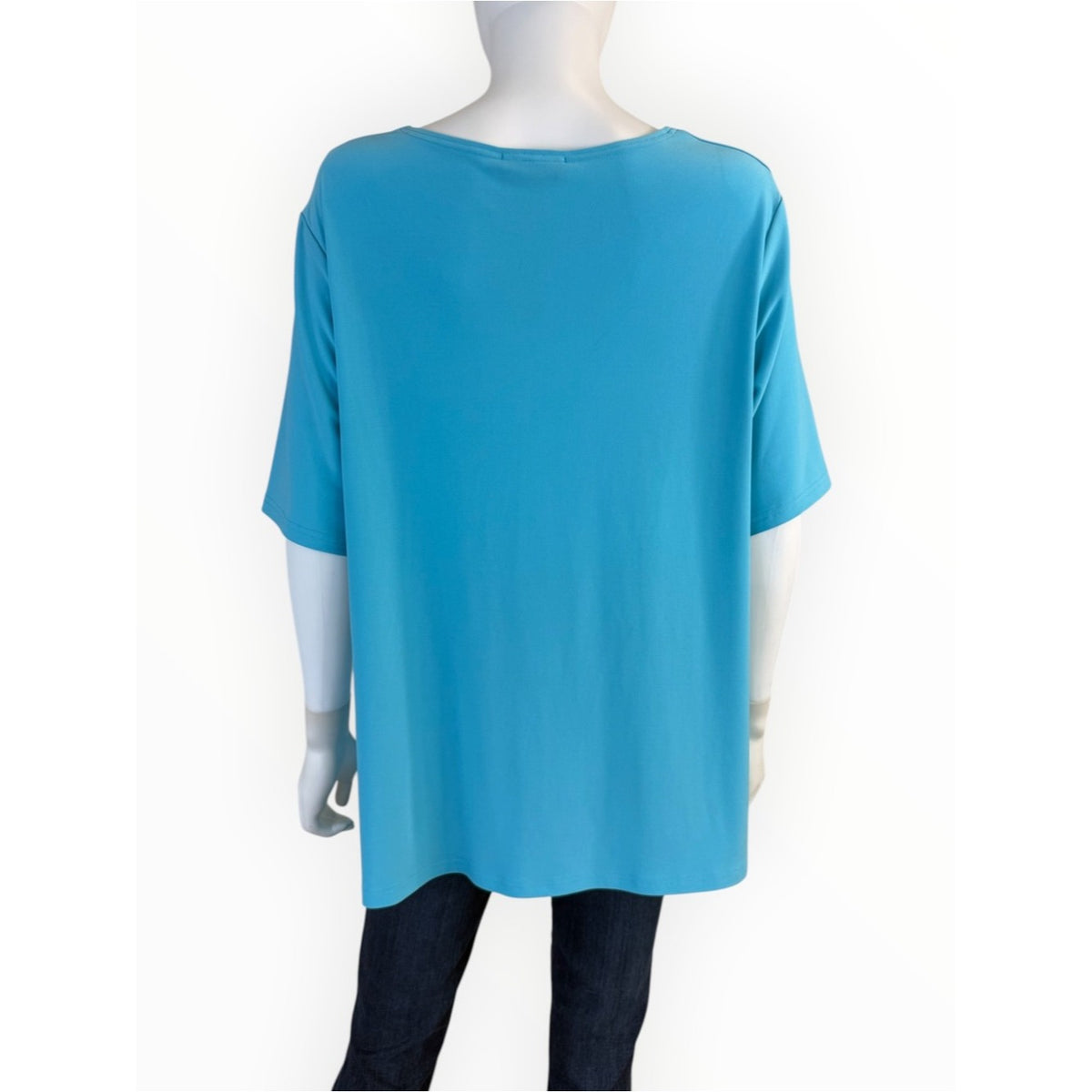 Sympli Turquoise Short-sleeve Tunic Top Size 16