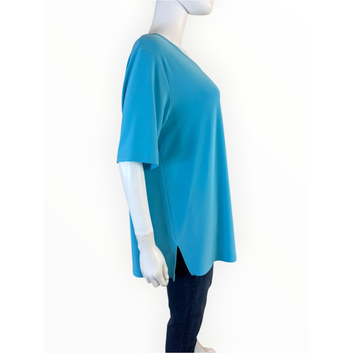 Sympli Turquoise Short-sleeve Tunic Top Size 16