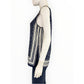 Vince Navy Blue & White Scarf Print Dotted 100% Silk Tank Top Size S