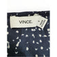 Vince Navy Blue & White Scarf Print Dotted 100% Silk Tank Top Size S