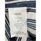 Vince Navy Blue & White Scarf Print Dotted 100% Silk Tank Top Size S