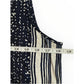Vince Navy Blue & White Scarf Print Dotted 100% Silk Tank Top Size S