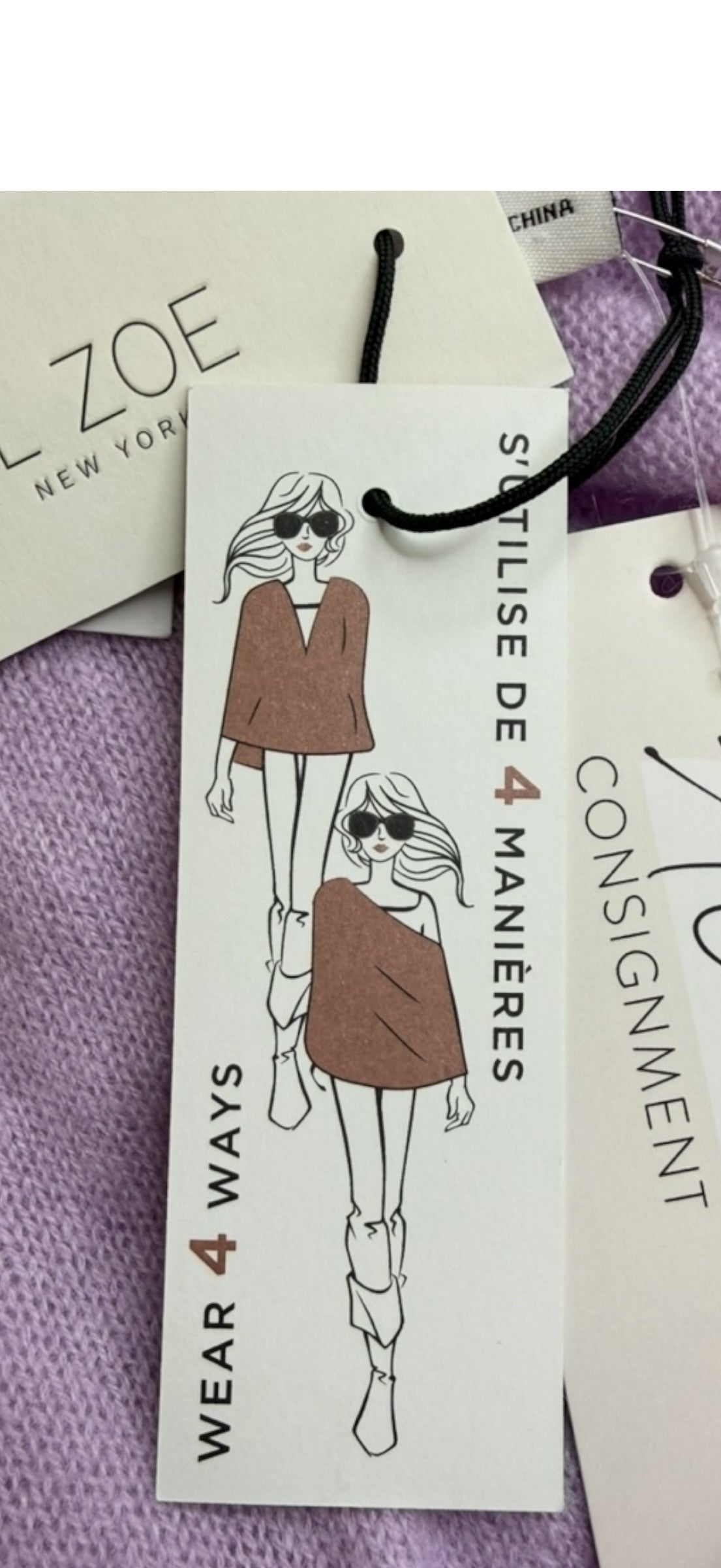 Rachel Zoe NWT Lilac 100% Cashmere Poncho Size O/S