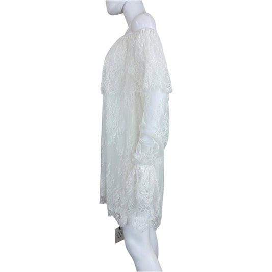 Tulsrosa NWT White Lace Off Shoulder Mini Dress Size L