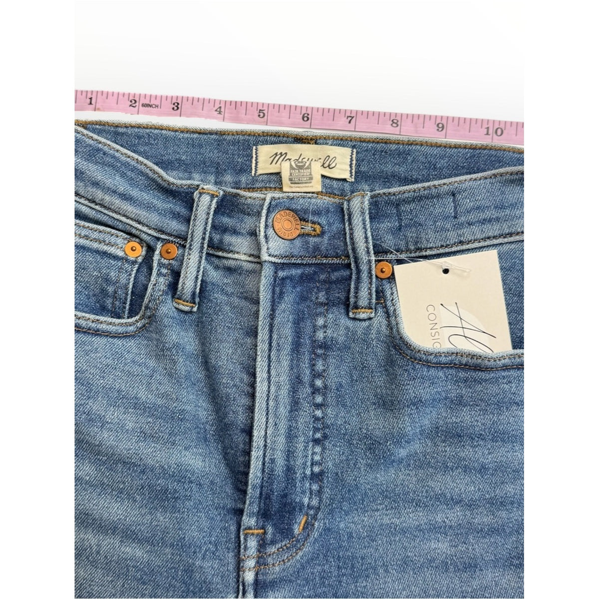 Madewell The Perfect Vintage Jean High Rise Blue Slim Straight Size 23