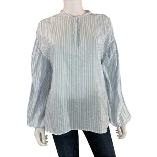 Emily McCarthy Blue Striped Lolli Top Size M