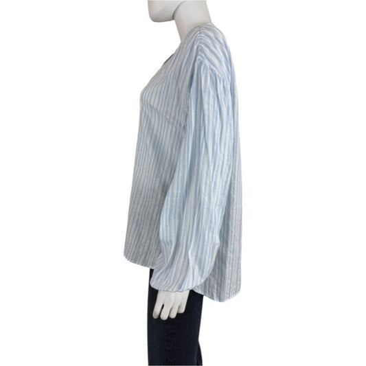 Emily McCarthy Blue Striped Lolli Top Size M