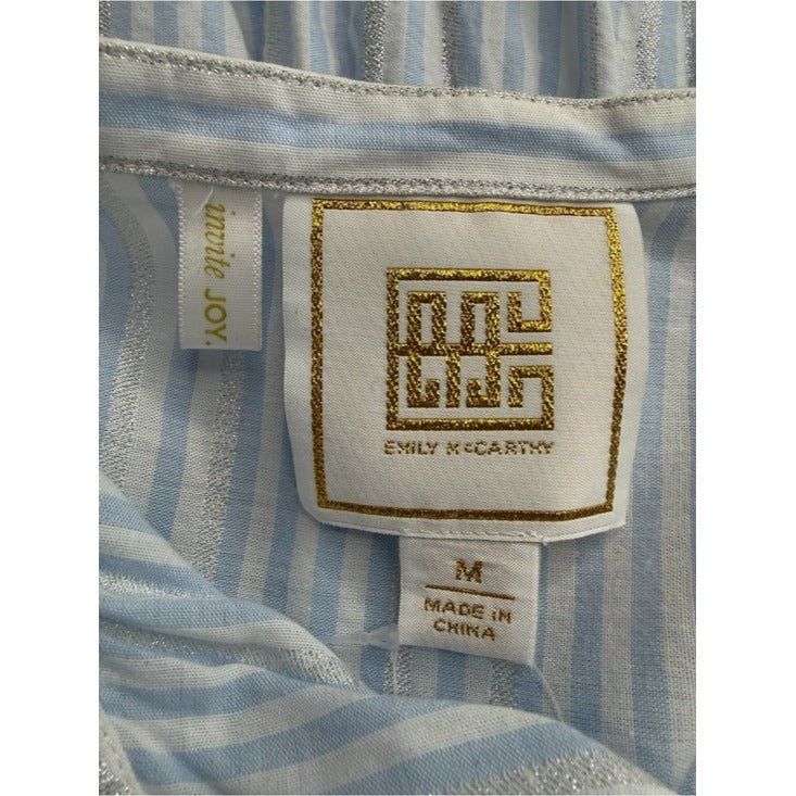 Emily McCarthy Blue Striped Lolli Top Size M