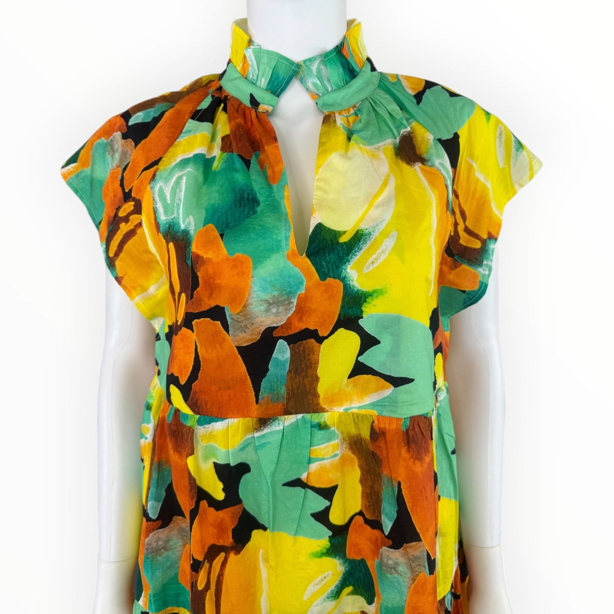 Colorful Pinch Women's Tiered Midi Dress Size S