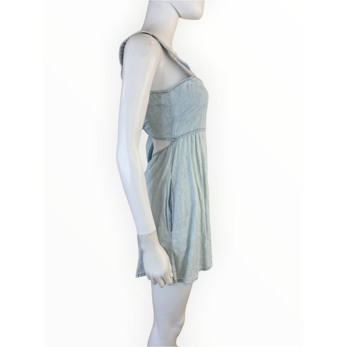 Show Me Your Mumu Tana Babydoll Dress in Shore Chambray Size S