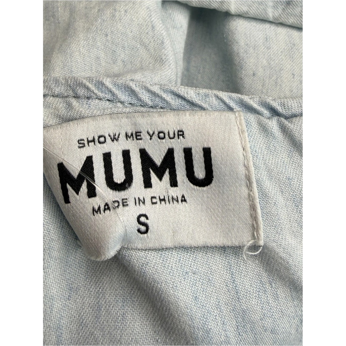 Show Me Your Mumu Tana Babydoll Dress in Shore Chambray Size S