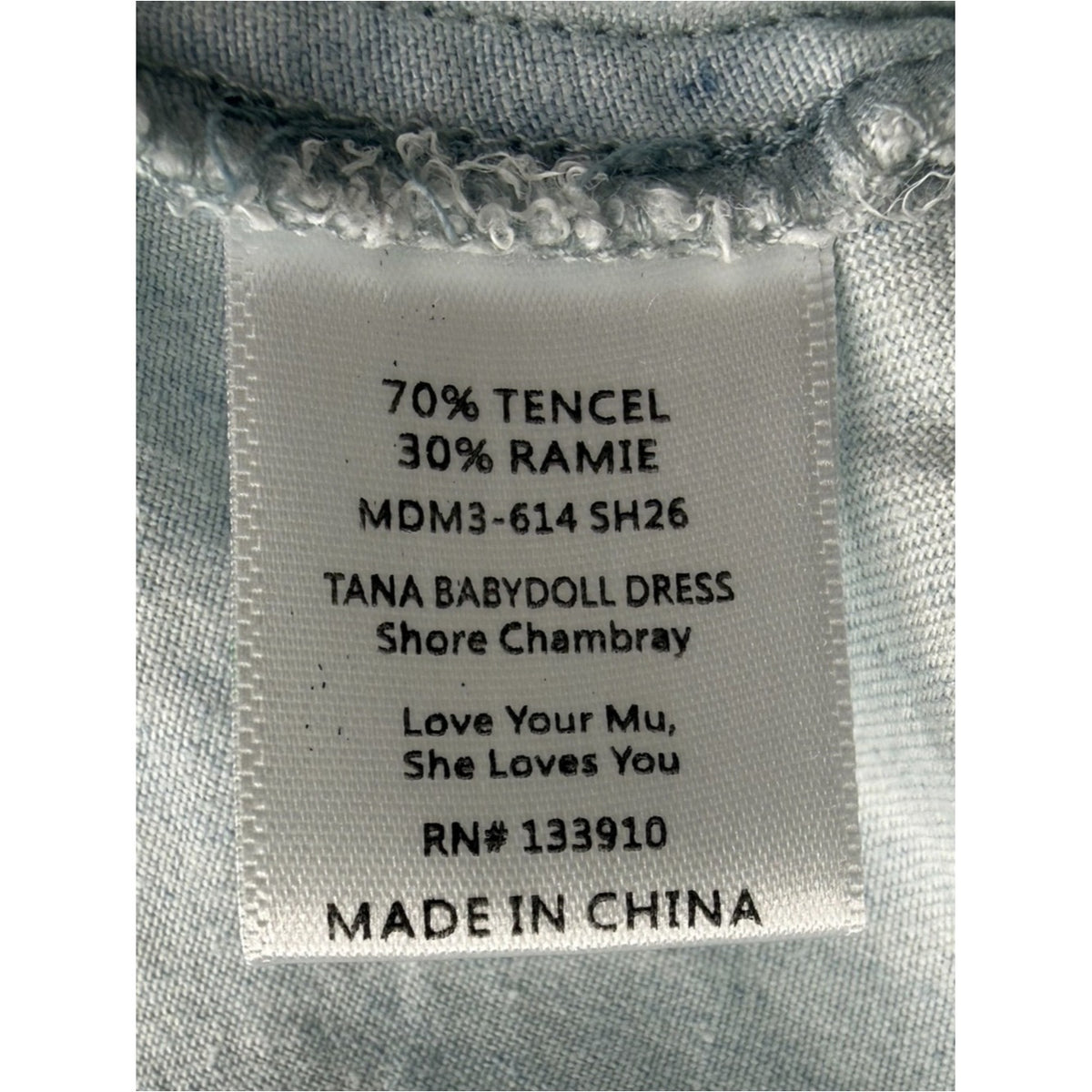 Show Me Your Mumu Tana Babydoll Dress in Shore Chambray Size S