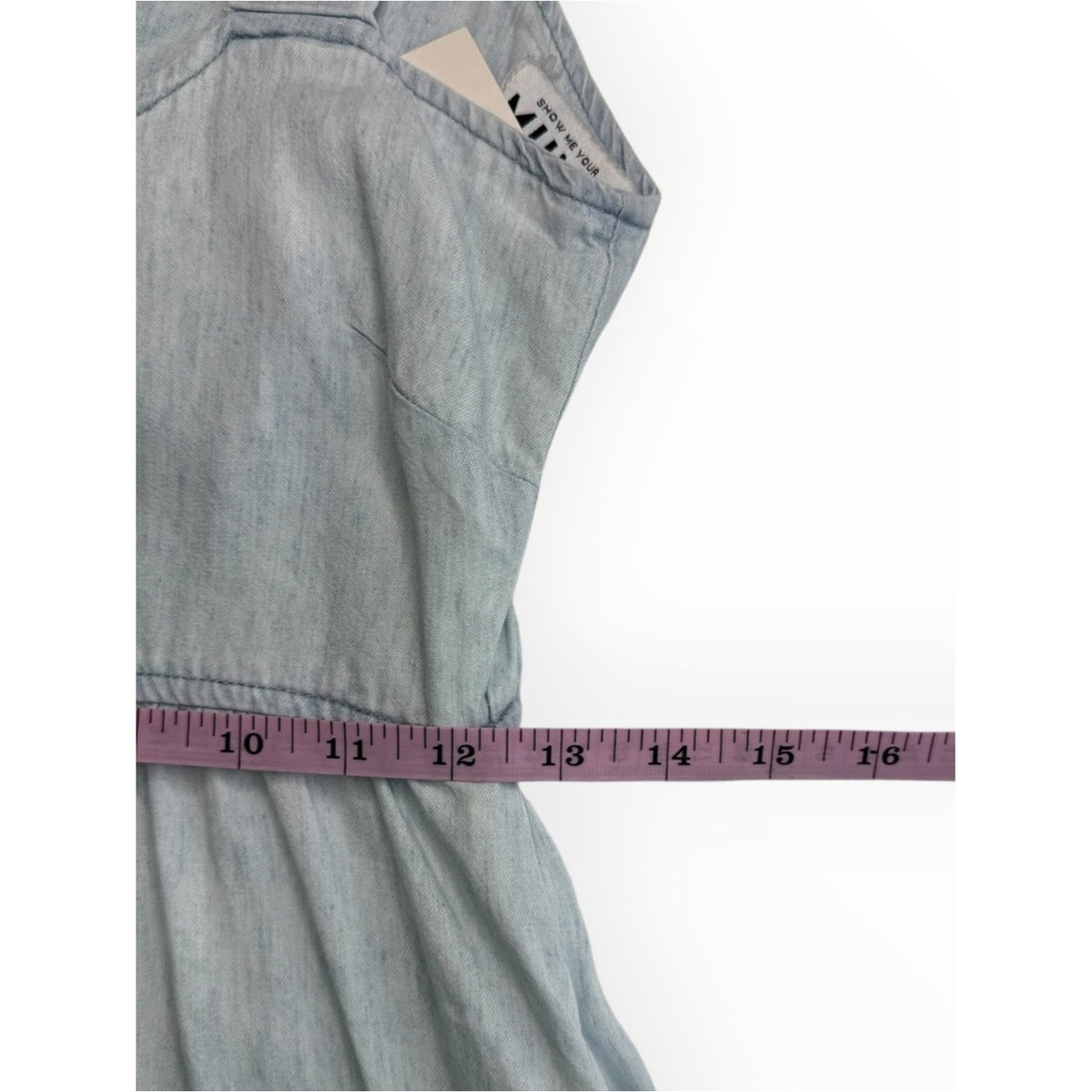 Show Me Your Mumu Tana Babydoll Dress in Shore Chambray Size S